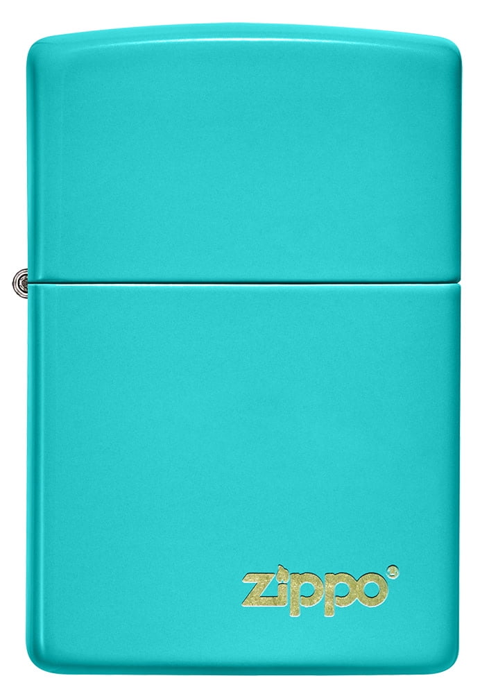 Zippo Flat Turquoise Zippo Logo Pocket Lighter