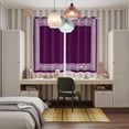 thumbnail image 6 of Curtains 84 Inches Long 2 Panels, Dark Purple Greek Key Grommets Window Treatment Curtain, Geometric Greece Ancient Farmhouse Geo Thermal Curtains Drapes for Living Room/Bathroom, 6 of 9