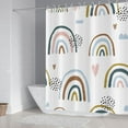 thumbnail image 3 of Rainbow Shower Curtain, Lovely Kids Rainbows Pattern Colorful Cute Cloud Sun Stars Cartoon Bath Curtains Waterproof Fabric with Hooks for Home Decor, 72Wx84H, 3 of 6