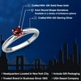 thumbnail image 2 of Gem Stone King 925 Silver and 10K Rose Gold Red Rhodolite Garnet Engagement Ring for Women | 0.37 Cttw | Round 4MM | Gemstone January Birthstone | Size 8, 2 of 6