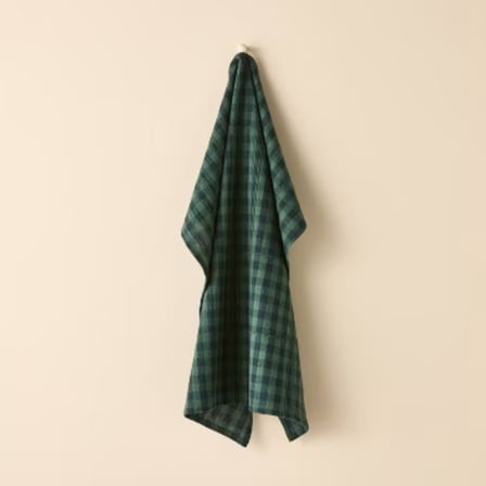 Flour Sack Towel Green Gingham