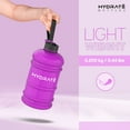 thumbnail image 6 of HYDRATE Frosted Purple Half Gallon Water Bottle - BPA Free, Flip Cap, Ideal for Gym, Large Sports Bottle, Extra strong material, 6 of 7