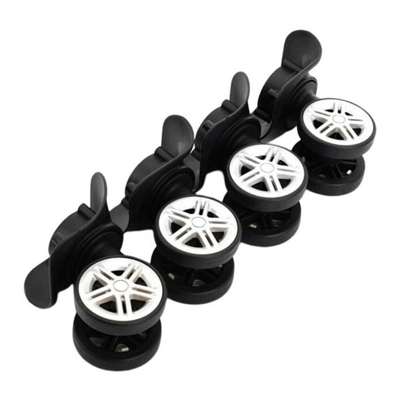 4 Pieces Replacement Luggage Suitcase Wheels Repair Parts Swivel Wheel Black Casters for Travel Box Trolley Suitcase Accessory