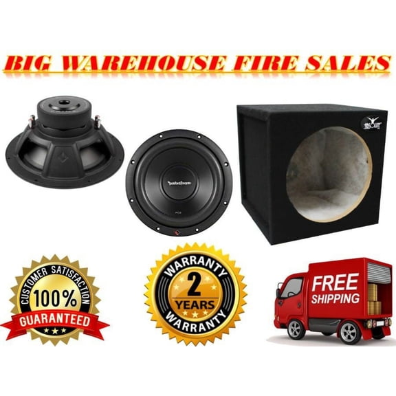 ROCKFORD FOSGATE R2D4-12 12" SUBWOOFER 500 WATTS SS12 ENCLOSURE BASS PACKAGE