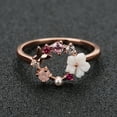 thumbnail image 2 of Guodhu Rose Gold Butterfly & Flower Ring for Women | Dainty Floral Butterfly Jewelry with Sparkling CZ | Trendy Engagement/Prom Party Ring & Perfect Gift for Her, 2 of 3