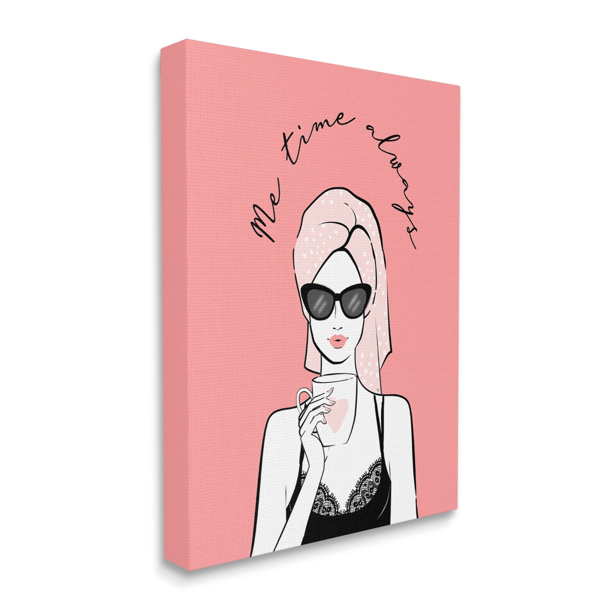 Stupell Industries Me Time Always Inspirational Glam Morning Relaxing Coffee,30 x 40, Design by Martina Pavlova