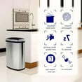 thumbnail image 2 of HHS 13 Gallon 50 Liter Stainless Steel Trash Can with Motion Sensor, Anti-Fingerprint Mute Design, and Automatic Closure for Office, Bedroom, 2 of 15