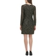 thumbnail image 2 of Tommy Hilfiger Womens Metallic Lace Cocktail Dress Black 6, 2 of 2