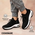 thumbnail image 4 of Cushionaire Blaze Stretch Knit Lace Up Sneakers for Women - Slip-On Supportive Walking Shoes with Arch Support and Memory Foam, 4 of 17