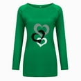 thumbnail image 3 of MesaSe T-Shirts à Manches Longues pour Femmes Time And Tru Femmes Mode Décontractée Imprimé Col Rond Ample T-Shirt à Manches Longues Haut Blouse Chandail, 3 of 6
