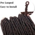 thumbnail image 6 of Benehair Goddess Locs Crochet Braids Boho Style Faux Locs Hair Extensions with Curly Ends Pre Looped Locs Synthetic for Women 16" Black Mix Light Auburn, 6 of 9