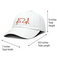 thumbnail image 2 of DALIX Heartbeat RN Nurse Hat EKG Baseball Cap Medical Fitness in White, 2 of 6