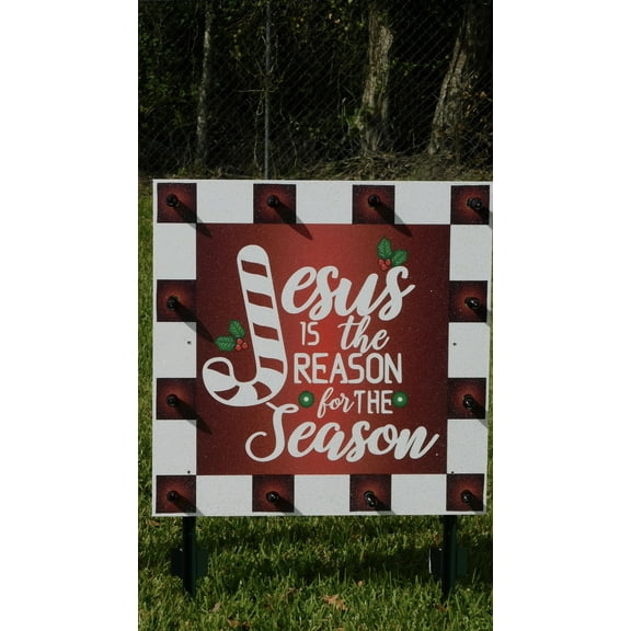 Jesus is the Reason lighted Christmas Sign Christmas yard Art