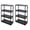 Black, variant on 2 Pack 4 Shelf Fixed Height Ventilated Heavy Duty Storage Unit 18 x 36 x 54.5 Organizer System for Home, Garage & Laundry, Black