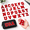 Red, variant on 156 Piece Red Chenille Iron On Alphabet Letter Patches For Clothing And Crafts