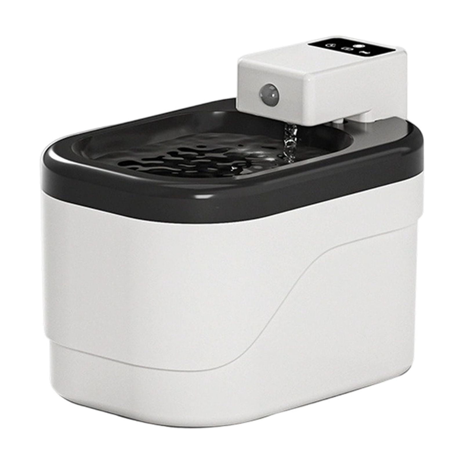 Black Animal Health Helper Pet Water Dispenser Smart Sensor Battery Powered Quiet Circulation Filtration Helps Support Pet Routine Training Grooming Feeding