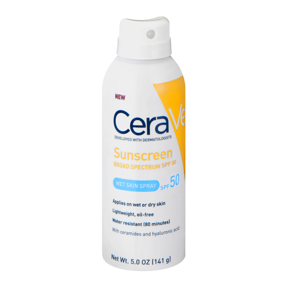 CeraVe Sunscreen Wet Skin Spray, SPF 50, 5 Oz - image 2 of 8