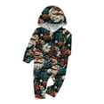 thumbnail image 6 of Odeerbi Christmas Onesie Pajamas for Family Holiday Hooded Sleep Jumpsuit Long Sleeve Family Christmas Pajamas Matching Sets Infant Stripe Print Jumpsuit Sleepwear Xmas PJs Set Multicolor, 6 of 6