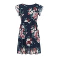 thumbnail image 4 of EGNMCR Robes d'Été Femmes Tendance 2024 Mode Féminine Bohème Col Rond Ample Manches Courtes Imprimé Robe Longue, 4 of 8