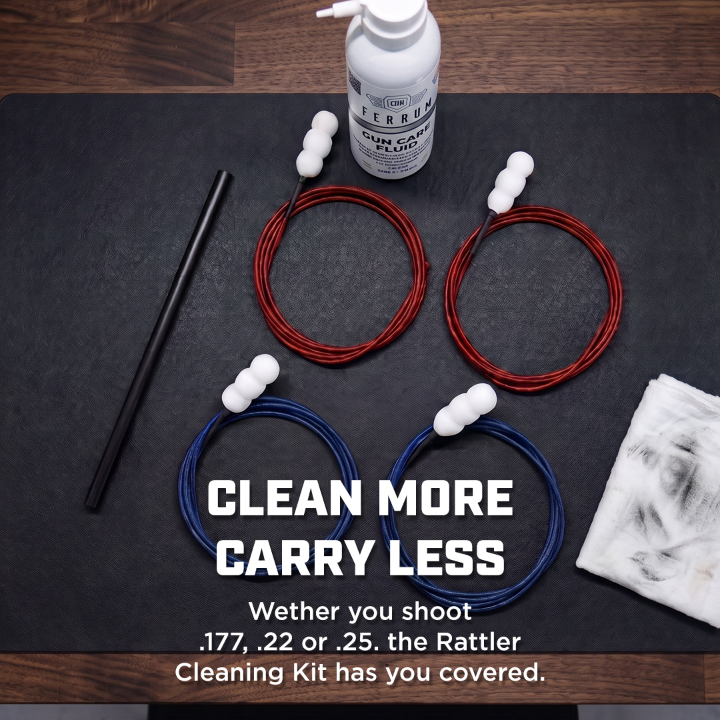 Barra Rattler Premium Gun Cleaning Kit with Nylon and Polyester Materials
