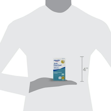 Equate Loperamide Tablets for Diarrhea, 2 mg, 24 Count