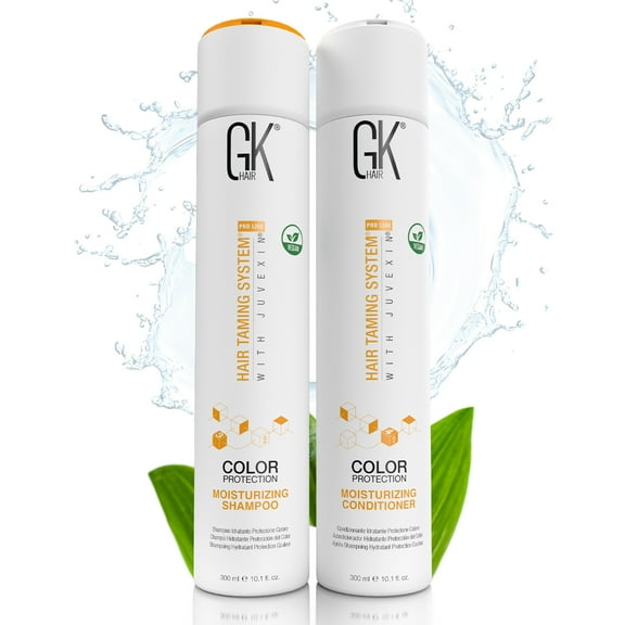GK HAIR Global Keratin Moisturizing Shampoo and Conditioner Sets (10.1 Fl Oz/300ml) for Color Treated Hair - Daily Use Cleansing Dry to Normal Sulfate Paraben-Free - All Hair Types for Men and Women-