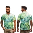 thumbnail image 6 of Uorisanigo Hawaiian Leaf Matching Couple Summer Golf Outfits Cactus Print Men's 1/4 Zip Short Sleeve Shirt and Women's Dress with Built in Shorts Quick Dry Athletic Sport Wear, 6 of 8