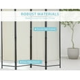 thumbnail image 3 of YRLLENSDAN Partition Room Dividers with 4 Panels, Steel Frame Folding Privacy Screen for Room 5.6Ft Portable Room Divider Screen Freestanding Fabric Room Divider, 3 of 8