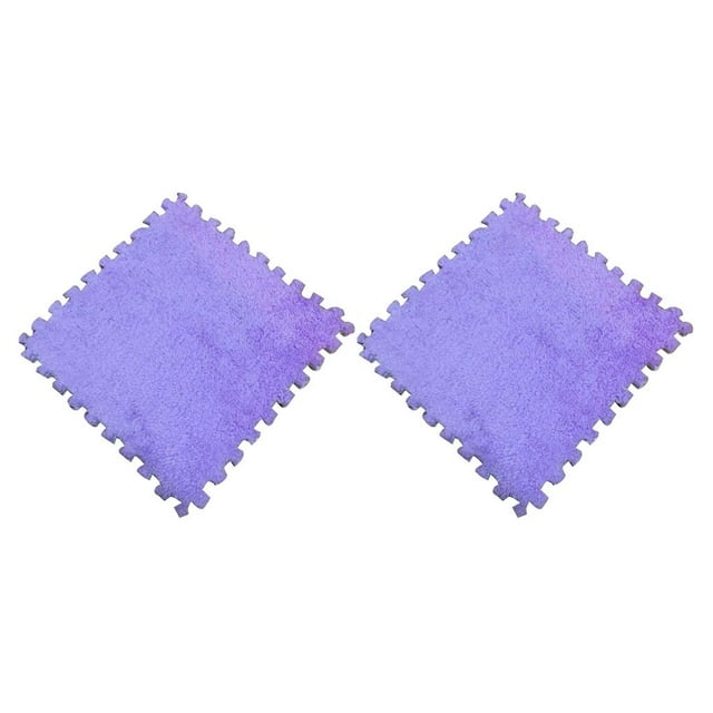QualitChoice Soft EVA Foam Pattern Mat Pad Floor Crawling Rugs Baby Children Toy Games purple 2Set