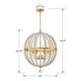 thumbnail image 5 of Crystorama Roxy 6 Light Antique Gold Chandelier - 22'' W x 29.75'' H, 5 of 5