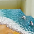 thumbnail image 5 of 3D Blue Sea Floor Sticker Wall Decal Waterproof Removable Beach Mural Decals for Home Decoration, 5 of 5