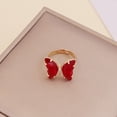 thumbnail image 3 of Ladies Fashion Creative Solid Color Butterfly Adjustable Ring With Opening, 3 of 8