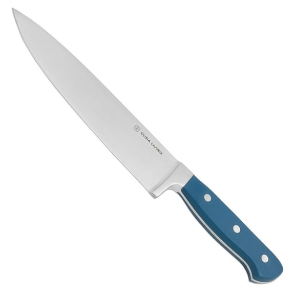Dura Living Chef Knife - 8 Inch Professional Kitchen Knife - Classic Forged - High Carbon Stainless Steel, Royal Blue