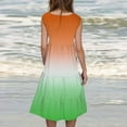 thumbnail image 4 of Ayolanni Beach Elegant Dresses for Women Green Ombre Sleeveless Midi Dresses Casual Dresses for Girls 5x, 4 of 6