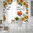 thumbnail image 5 of Fsddascl Thanksgiving Blackout Curtains for Bedroom/Living Room, Thermal Insulated Kitchen Curtains, Fall Red Truck Yellow Sunflower Watercolor Grommet Darkening Window Treatment Drapes 52"x63"x2, 5 of 6