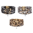 thumbnail image 3 of Sonducket Pulseras de cuero con hebilla de aleación de múltiples capas Joyería de con estampado de leopardo Ropa, zapatos y accesorios Miscelánea Negro Sonducket AP010180-01, 3 of 6