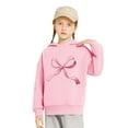 thumbnail image 2 of Posijego Toddler Girls Hoodies Bow Print Sweatshirt Spring Long Sleeve Pullover Lightweight Tops for Little Girls, 2 of 6