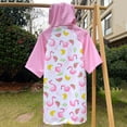 thumbnail image 4 of Faraee Unisex Kids Hooded Swim Cover Up Robe Boy Girl Terry Cloth Quick Drying Zip up Bathing Suit for Beach Pool Bath (7-13T,Pink), 4 of 6