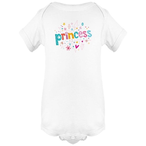 Princess Cute Design Bodysuit Infant -Image by Shutterstock, 6 Months