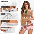thumbnail image 6 of Yuyamidu Brown Christmas Golf Dress Built in Shorts Xmas Tennis Tank Dresses Stretchy Womens Golf Outfit Sleeveless Active Dress Size XS, 6 of 8