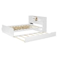 thumbnail image 5 of White Full Platform Bed with Twin Trundle, 3 drawers, headboard with USB ports, suitable for all, no box spring., 5 of 5
