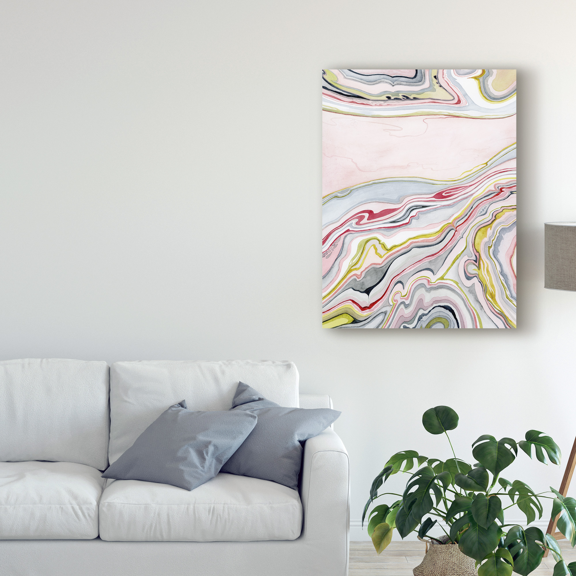 Watercolor Marbling I' Canvas Art by Grace Popp