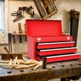thumbnail image 2 of Goplus Tool Box, Portable 20” Tool Boxes with 3 Drawers, Top Tool Tray, Metal Lock Latch, Protective Liner, Auto Locking, Heavy Duty Steel Toolbox for Garage, Workshop, Mechanic, 2 of 18
