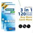 thumbnail image 1 of RAZOKO 3-en-1 Floss para Brackets, 120 Unidades Floss Precortado Esponjoso y Regular con Roscas para Puentes, 1 of 7