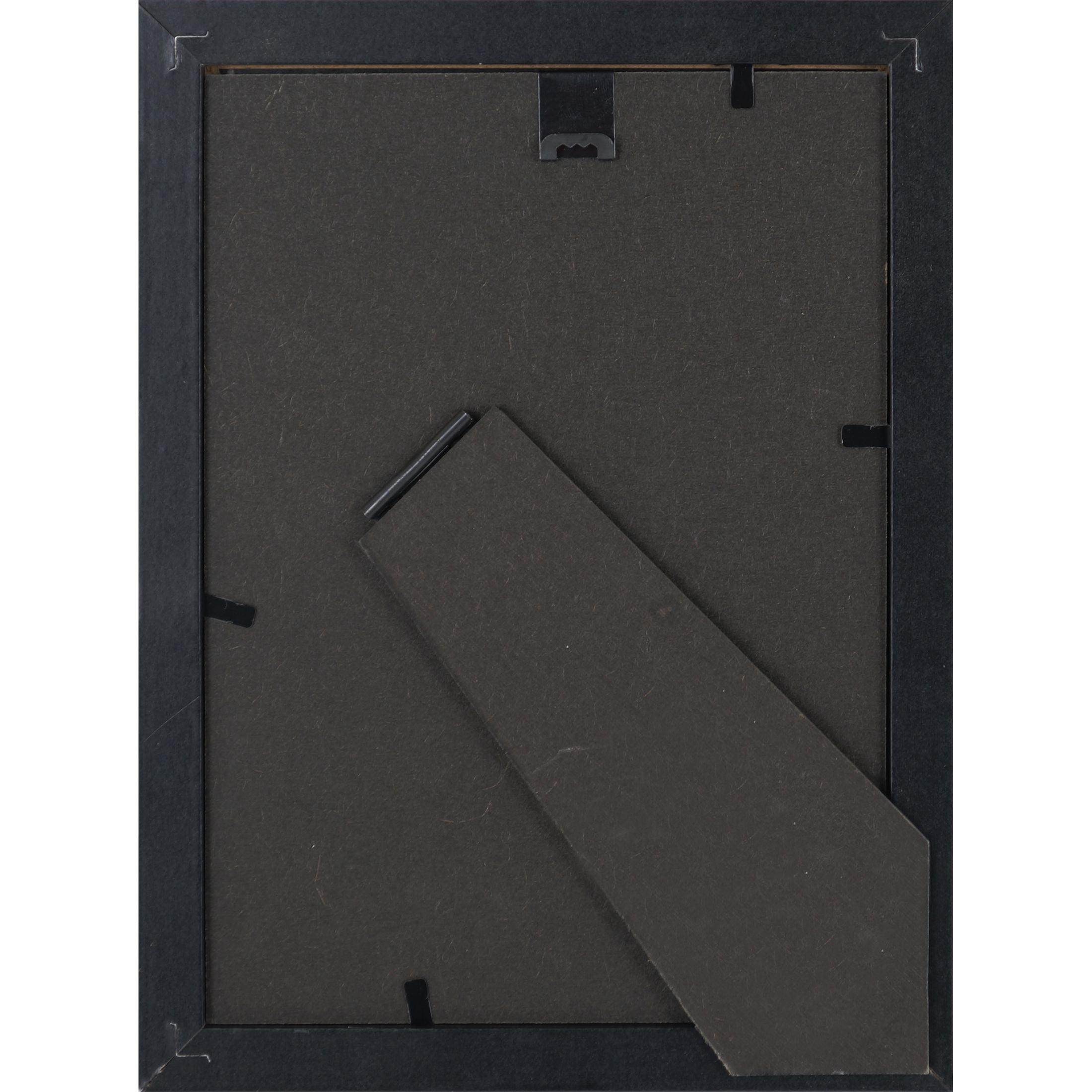 (4 pack) Mainstays 5x7 Step Black Basic Tabletop Picture Frame