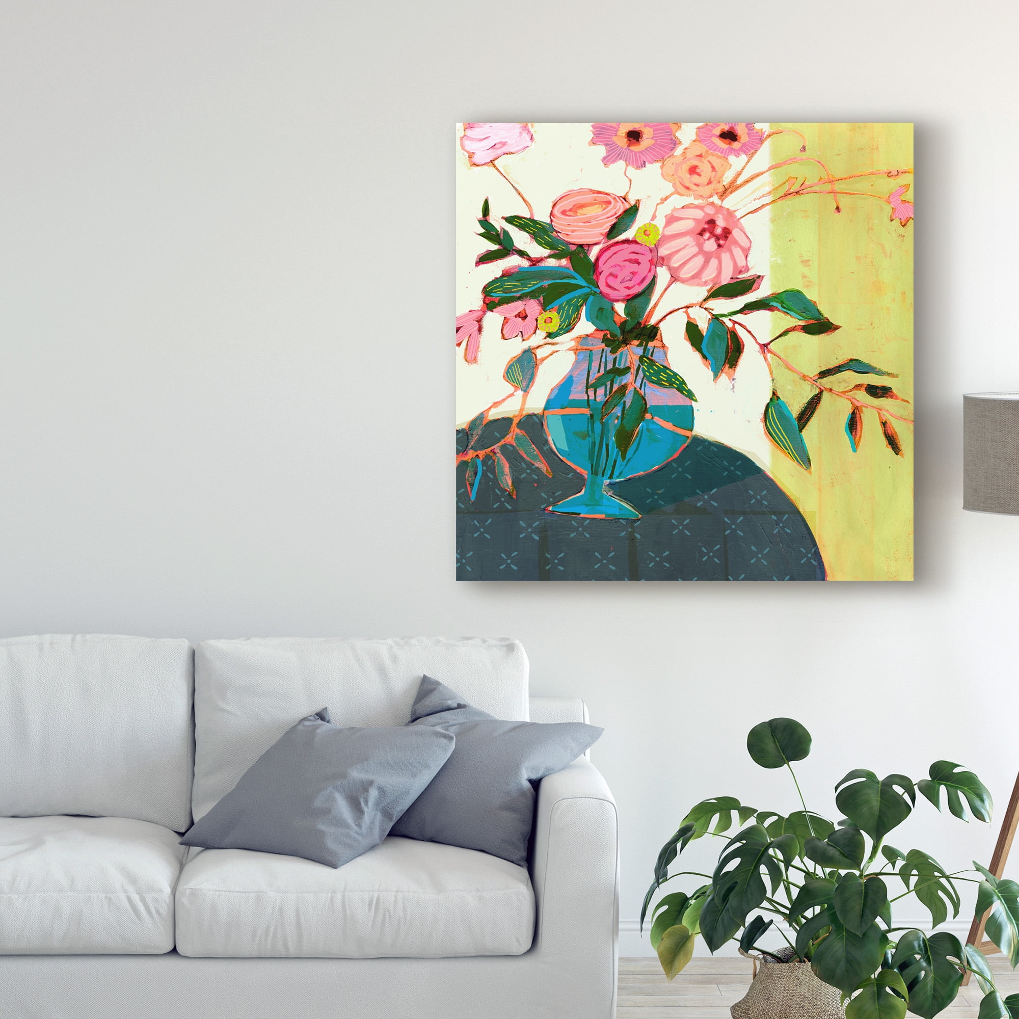 Trademark Fine Art 'Fanciful Flowers I' Canvas Art by Victoria Borges