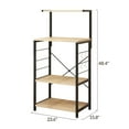 thumbnail image 6 of Ktaxon Kitchen Baker's Rack Storage Shelf Microwave Stand Workstation with Side Hooks & 4-Tier Wood Shelves, 6 of 7