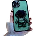 thumbnail image 1 of Funda 6D Bling Astronaut para iPhone 13 Pro Max, con baño líquido, purpurina flotante y arena movediza, para mujer y niña, color verde (Astronauta fijo, sin soporte), 1 of 8