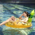 thumbnail image 5 of Flotador inflable grande para piscina de piña, silla de piscina para adultos y niños, flotador inflable para piscina, juguete para fiesta en la piscina con válvulas de liberación rápida JM, 5 of 5