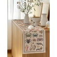 thumbnail image 5 of Crabs Table Runner, Retro Sea Star Crab Shell Coral Linen Texture Cotton Linen Kitchen Table Decoration Washable Dining Tabletop Runners for Home Party Decor 13x60 Inches, 5 of 9